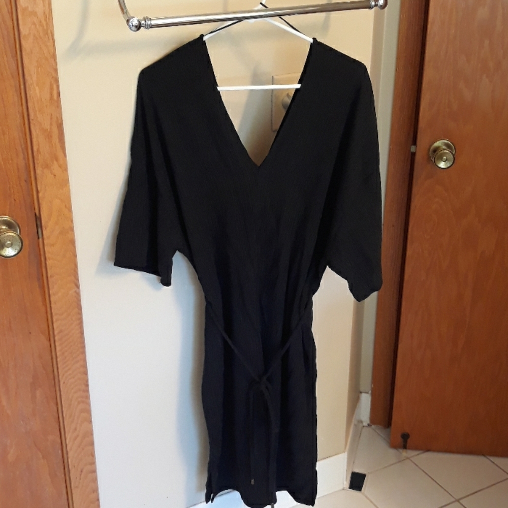 Deep V Neck Black dress